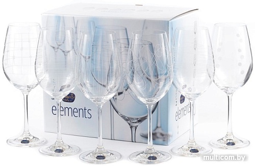Набор бокалов для вина Bohemia Crystal Elements 40729/379712/450