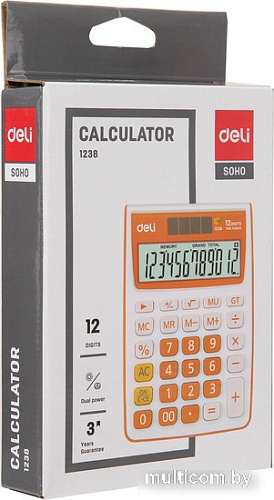 Бухгалтерский калькулятор Deli E1238/OR