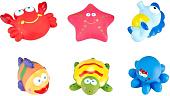 Набор игрушек для ванной Roxy Kids Морские обитатели RRT-811-2