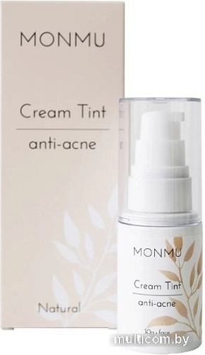Monmu Крем для лица Тинт Anti-Acne с эффектом сияния тон натуральный 30 г