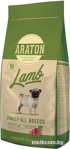 Сухой корм для собак Araton Junior Lamb 15 кг