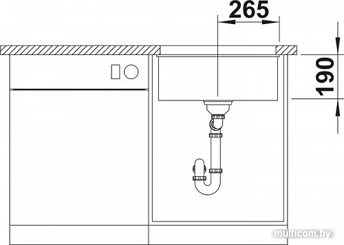 Кухонная мойка Blanco Rotan 500-U 523076 (белый)