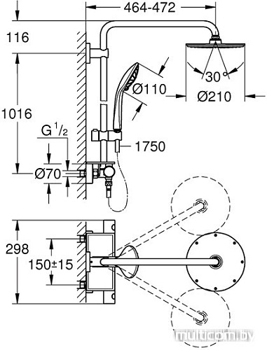 Душевая система Grohe Euphoria XXL System 210 [26363000]