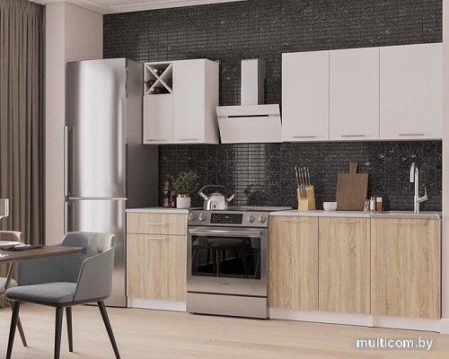 Готовая кухня Мебель-АРС Милана 1.9 м (дуб сонома/белый)