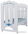 Классическая детская кроватка VDK Little Heart колесо-качалка (белый)