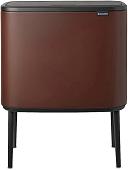 Система сортировки мусора Brabantia Bo Touch Bin 11+23 л (минерально-коричневый)