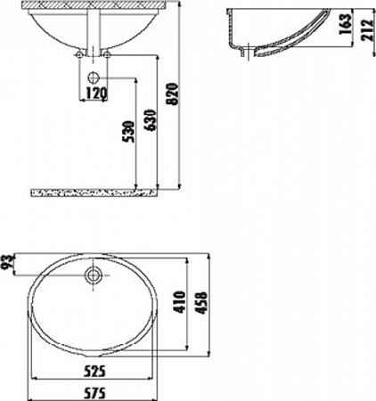 Умывальник Creavit TP 52x40 TP205-00CB00E-0000