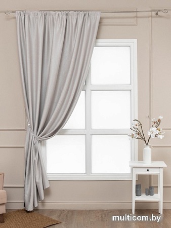Штора Ника Зварико блэкаут 888250-01 2x2.5 м (соломенно-серый)