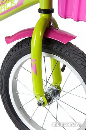 Детский велосипед Novatrack Twist New 14 141TWIST.GNP20 (зеленый/розовый)