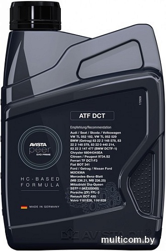 Трансмиссионное масло Avista Peer Evo Prime ATF DCT 1л