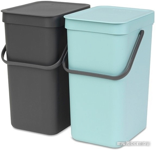Brabantia Sort & Go 2 x 12 л (мятный/серый)