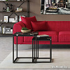 Журнальный столик LoftyHome Годмар 5 1627380 (мрамор блэк/черный)