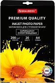 Фотобумага BRAUBERG суперглянцевая A4 200 г/м2 20 л 364003