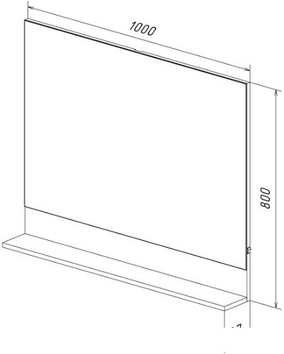Lemark Зеркало Romance 100 LM07R100Z (с полкой, белый глянец)