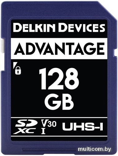 Карта памяти Delkin Devices SDXC Advantage UHS-I 128GB