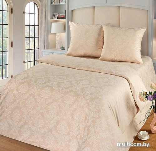 Постельное белье Миланика Жемчуг 2сп (поплин-жаккард)