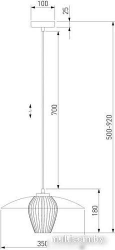 Подвесная люстра Евросвет 50259/1 белый/прозрачный