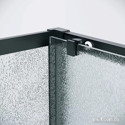 Душевой уголок Grossman Cosmo 100x80x195 120.K33.02.1080.21.02 (черный матовый/шиншилла стекло)