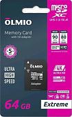 Olmio microSDXC 64GB Extreme UHS-I (U3)