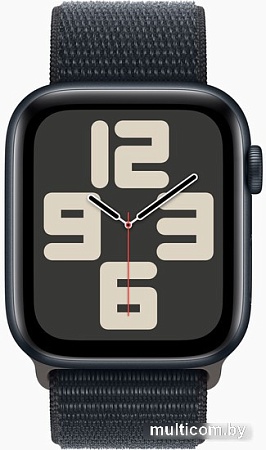 Умные часы Apple Watch SE 2 44 мм (алюминиевый корпус, полуночный/полуночный, нейлоновый ремешок)