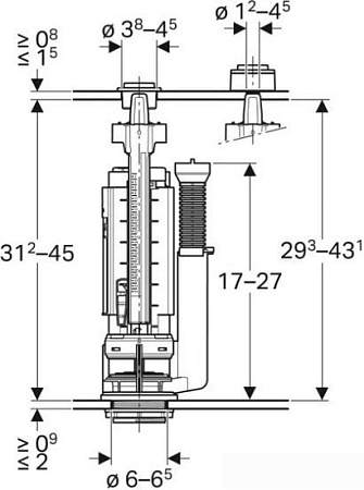 Комплект арматуры Geberit 283.313.21.2