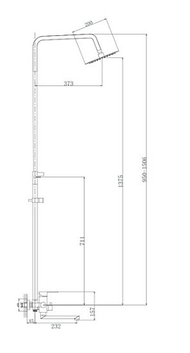 Душевая система Haiba HB24801 (нержавеющая сталь)