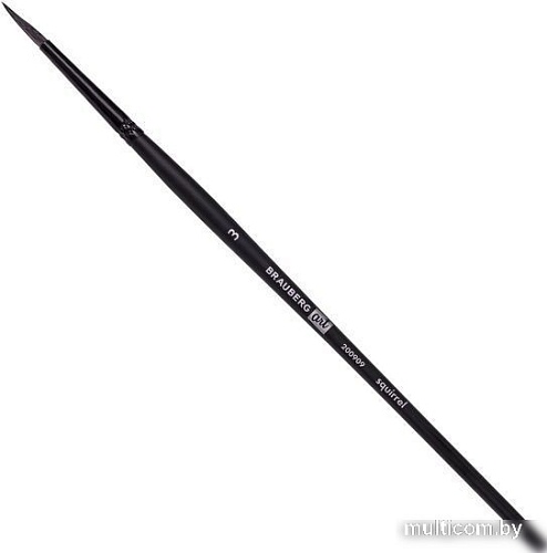 Кисть для рисования BRAUBERG Classic Белка 3 200909 (круглая, короткая ручка)