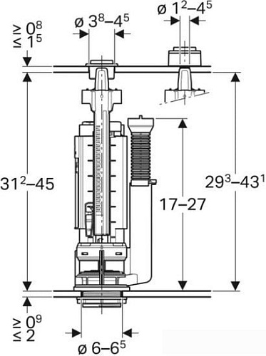 Комплект арматуры Geberit 283.313.21.2