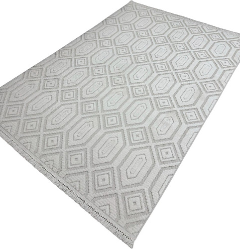 Ковер для жилой комнаты Radjab Carpet Поло Прямоугольник EN 262 12563RK (2.4x3.4, Cream)