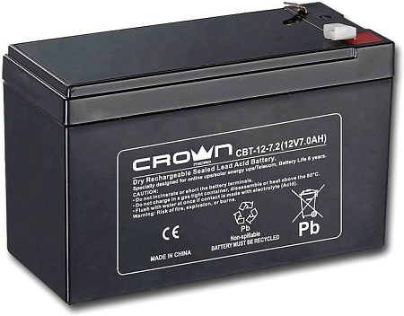 Аккумулятор для ИБП CrownMicro CBT-12-7.2 (12В/7.2 А&middot;ч)