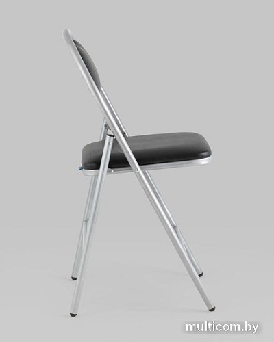 Стул Stool Group Hagen (экокожа черный/металлик)