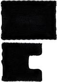 Набор ковриков Home One Chenille U-shape 410401 50х80/50х60 (черный)