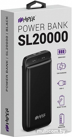 Портативное зарядное устройство Hiper SL20000 (черный)