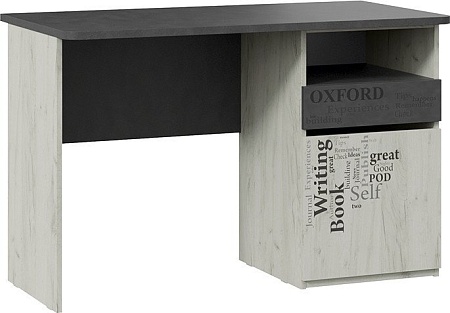 Стол Трия Оксфорд-2 ТД-399.15.02 с ящиком (матера/дуб крафт белый с рисунком)
