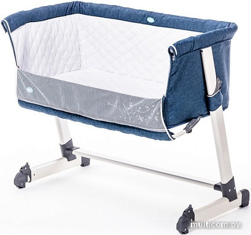 Приставная детская кроватка Nuovita Accanto (темно-синий)