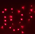 Бахрома Luazon Led-180 (4x0.6 м, красный) [187270]
