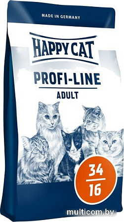 Сухой корм для кошек Happy Cat Profi Adult Lachs 34/16 с лососем 12 кг