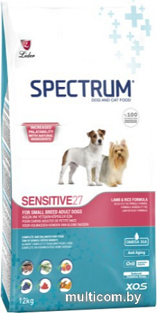 Сухой корм для собак Spectrum Sensitive27 для взрослых мини и мелких пород с ягненком 12 кг