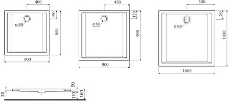 Душевой поддон Kolo Pacyfik 100x100 [XBK0710]