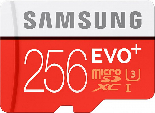 Карта памяти Samsung EVO+ microSDXC 256GB + адаптер [MB-MC256]