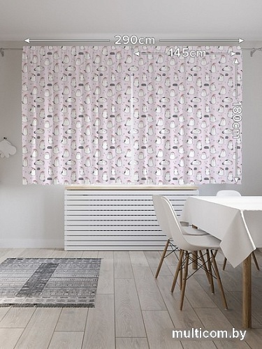 Комплект штор JoyArty Рождественские коты Oxford DeLux 1.45x1.8 м pox_380830 (2 шт)