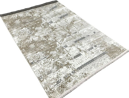 Ковер для жилой комнаты Radjab Carpet Валенсия Прямоугольник 10530RK 0.8x1.5 (cream/vizon)
