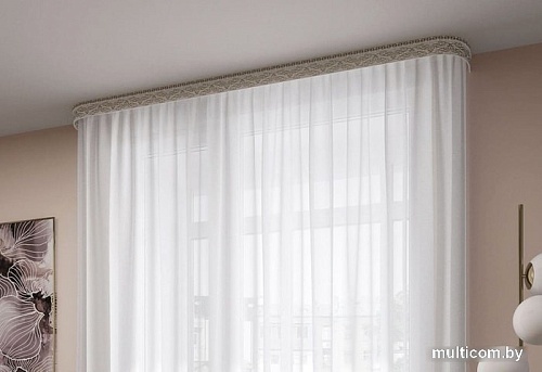 Карнизы для штор Legrand Прима (3 м, белый/золото)