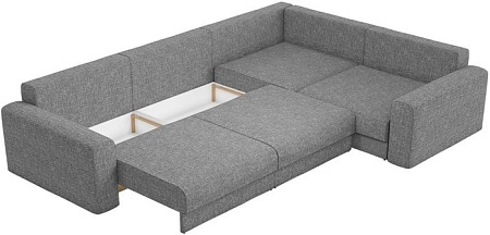 Угловой диван Mebelico Мэдисон Long 59171 (рогожка серый/бежевый/коричневый)