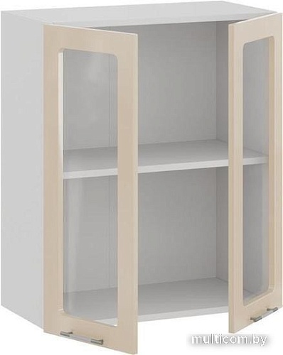 Шкаф навесной Трия Весна 1В6С (ваниль глянец)