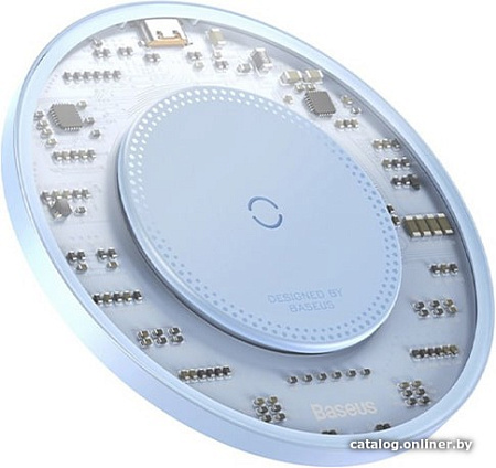 Беспроводное зарядное Baseus Simple 2 Wireless Charger 15W CCJJ050003 (голубой)