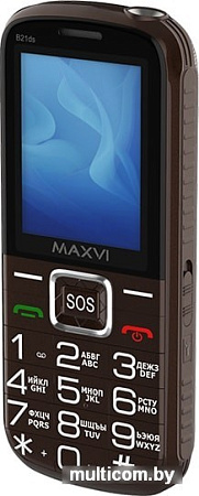 Мобильный телефон Maxvi B21ds (коричневый)