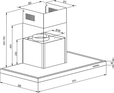Кухонная вытяжка Schtoff AMG TD 900 Black (черный)