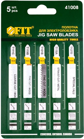 Набор пильных полотен FIT 41008 (5 шт)