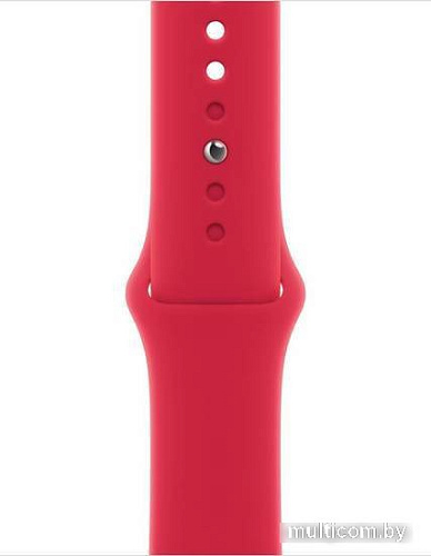 Apple Watch Series 8 41 мм (алюминиевый корпус, красный/красный, спортивный силиконовый ремешок S/M)